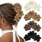 4 PCS Hawaiian Plumeria Flower Hair Clips for Women (Neutral Hair Clips)